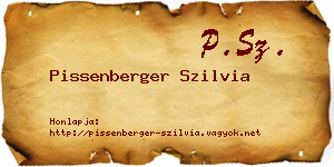 Pissenberger Szilvia névjegykártya